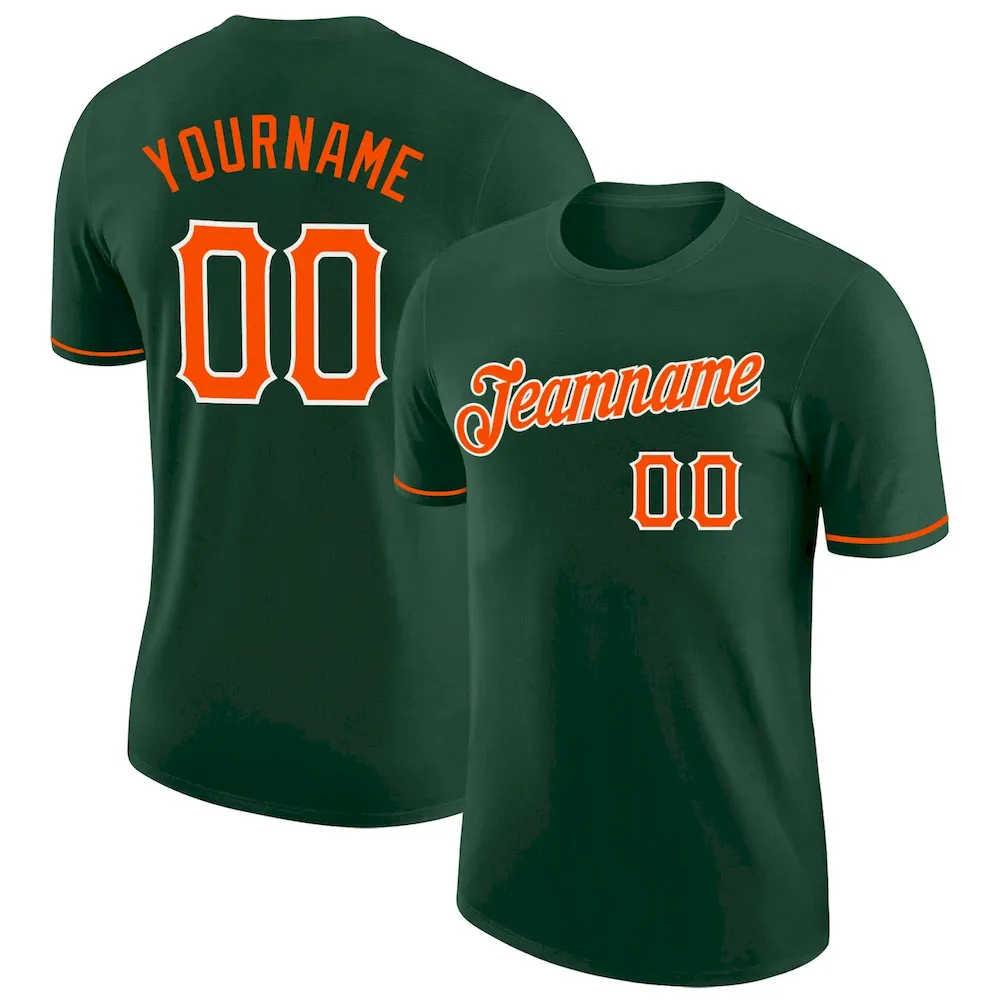 green_0082.webp Custom Green Orange-White Performance T-Shirt - Image 1